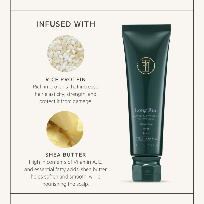 TPH BY TARAJI Long Run Bonding & Strengthening Treatment for Dry, Damaged Hair | with Biotin, Rice Protein, Shea Butter and Cupuaçu Butter | Paraben Free, Cruelty Free, 3 fl oz - Image 2